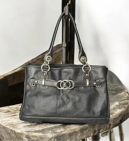 wilson's leather Vintage Black Shoulder Bag