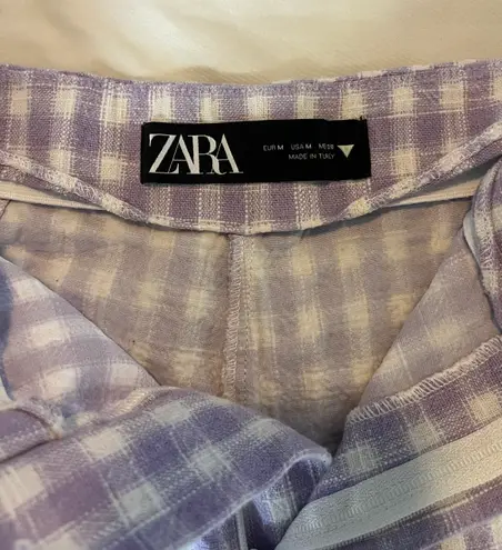 ZARA Plaid High Waisted Shorts