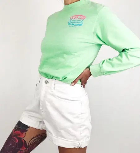 Y2K ✨ Neon RON JON Surf Shop Long Sleeve Tee Green