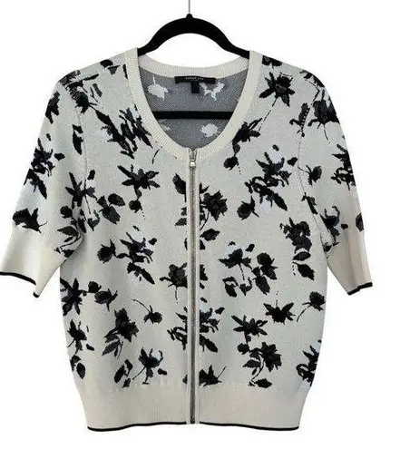 Derek Lam Engineered Knit Suit Set Floral Black and White Size Medium