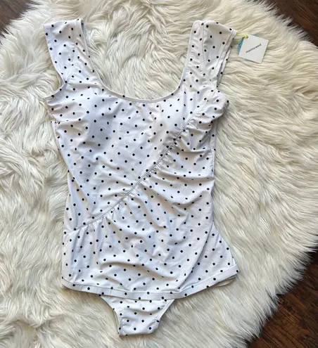 Marina West Polkadot Cap Sleeve One-Piece Swimsuit