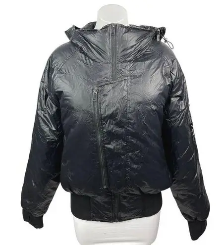 Voice of Insiders Aviator Black Detachable Hoodie Down Puffer Coat Jacket Sz M/L Size M