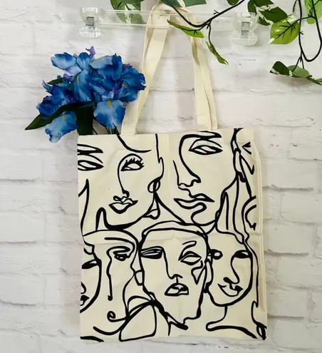 Boutique NEW Canvas Face Tote Bag