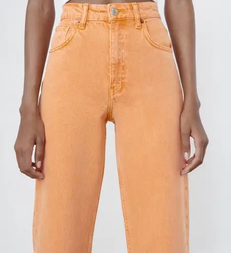 ZARA orange mom jeans Size 6