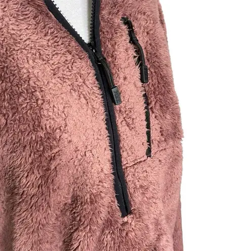 VS PINK Teddy Fleece Half Zip Pullover Sweater Sweatshirt Jacket Size Medium
