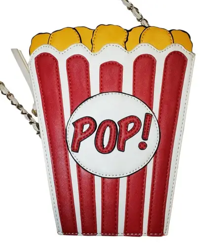 Nila Anthony Popcorn Bucket Popart Shoulder Purse / Crossbody Bag Red - Image 3