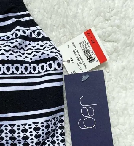 Jag Black and White Criss Cross Tankini Top NWT Size XS