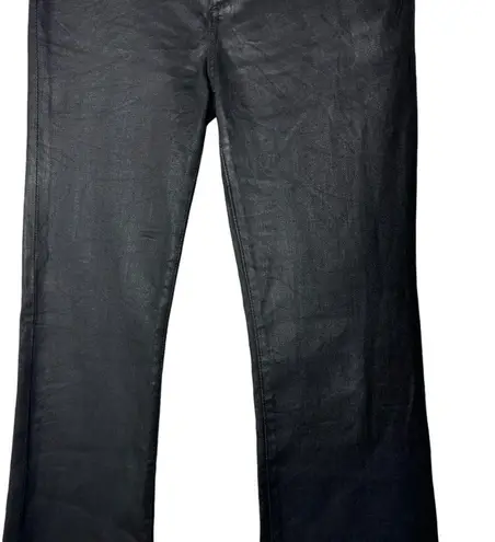 DL1961 Bridget Boot High Rise Instasculpt Crop Jeans Black Coated 27