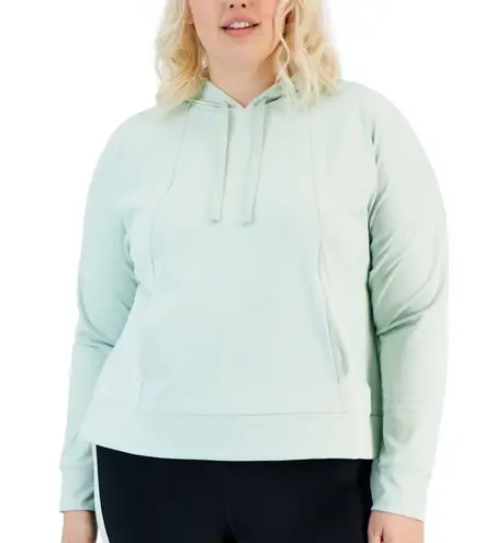 Ideology ID Techy Drawstring-Hood Hoodie, Mint Wash Plus Size 3X New w/Tage