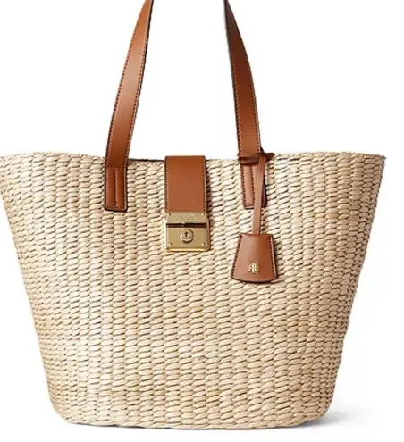 Lauren by Ralph Lauren Straw Reese Tote Women's bag Brown