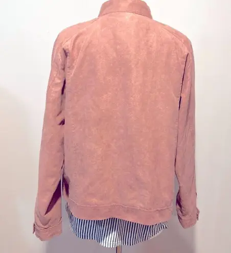 Apt. 9  faux suede jacket, blush sz. XL NWOT