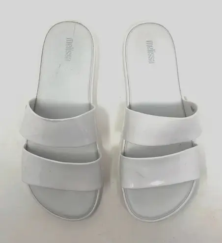 Melissa  Color Pop Slide Double Strap Sandals White Size 8‎ thumbnail 1
