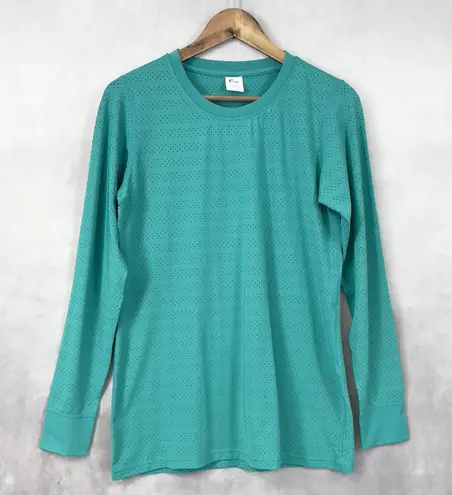 ZYIA Active Womens Chill Tee Shirt Medium Athleisure Gym Workout Activewear Chic Green