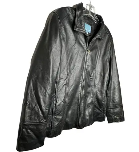 Nine West  Black Leather Jacket