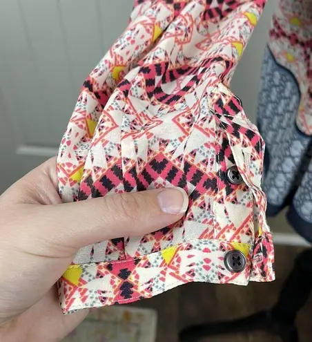 HD in Paris Anthropologie Top Size 2 Prairie Cottagecore Pleated Sheer