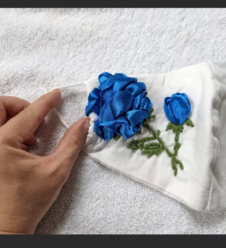 Handmade Pocket Filter Embroidered Face Mask