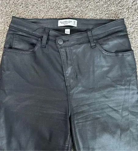 Abercrombie & Fitch  curve love skinny high rise ankle faux leather pants 29/8