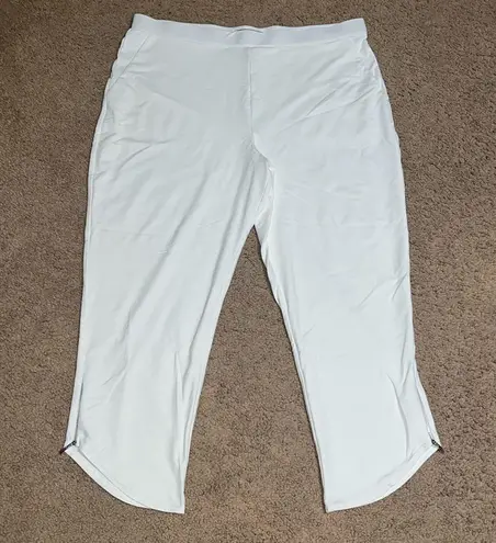 Sympli Zest Capri Signature Stretch Jersey Ankle Zip Pant White 16