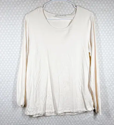 Peruvian Connection Cream Pima Cotton Long Sleeve Top