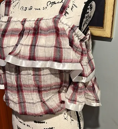 INA Cropped Gauzy Off-The-Shoulder Blouse (S)