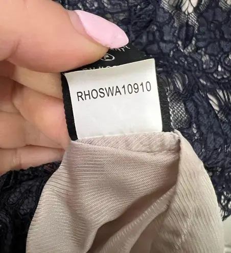 Tibi Navy Blue Lace Mini Dress Size 4 US