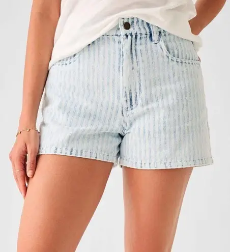 Faherty Topsail Striped Jean Shorts Blue Size 26