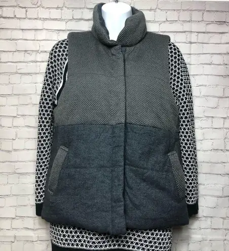 White Crow Wool Blend Snap Front Puffer Vest Size Medium