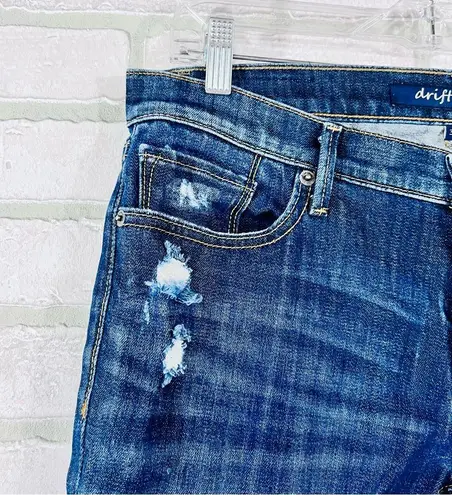 Driftwood Dark Blue Distressed Skinny Jeans Size 30