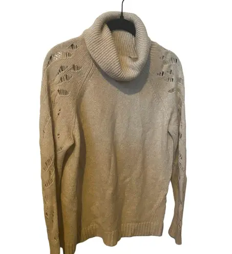 Vince  Tan Wool/Camel Blend Turtleneck Size Large Sweater.