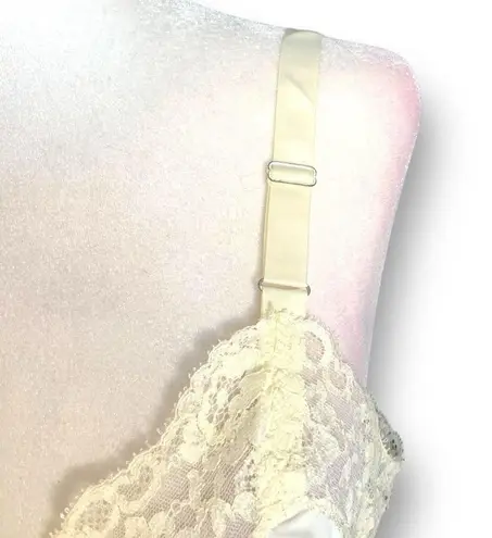 Vintage Loraine Full Slip Dress Satin Cream Lace Trimmed Chemise Lingerie