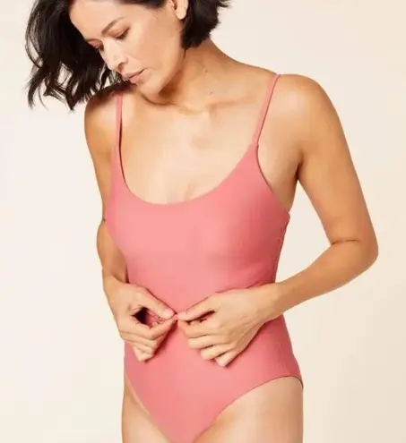 ANDIE  Swim Pink Punch Riviera Belted One Piece Swimsuit Sz S NWT