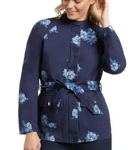 Draper James Navy Floral Field Jacket