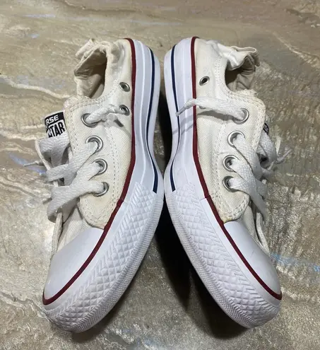 Converse All Star Low Top Lace Up White Sneakers Women’s 6 ( Please Read Description)