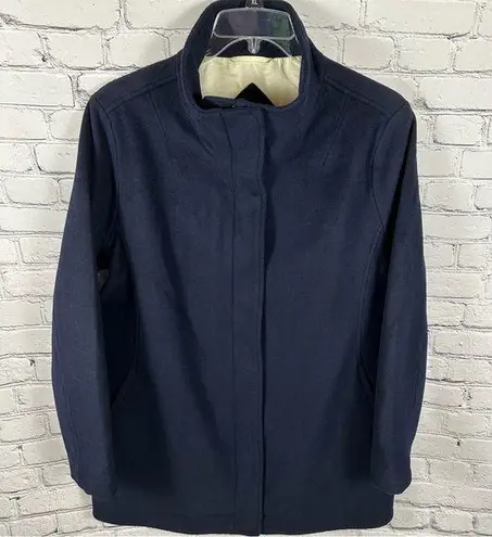 Pendleton Campbell Wool Coat Striped Water Resistant Windblocking Navy L NWOT