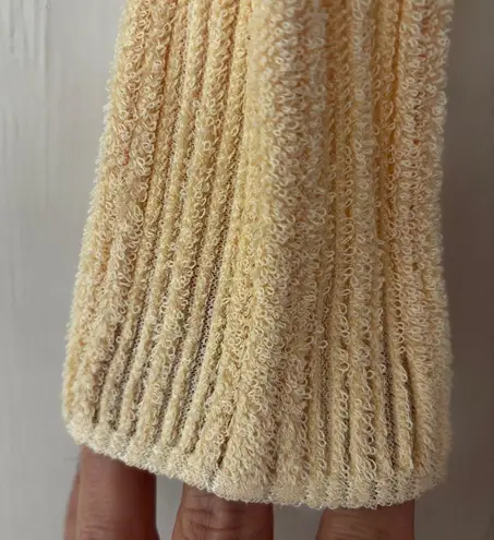 Ulla Johnson Lyana Pullover Cream Ivory Textured Rib Knit Sweater Top Size Large