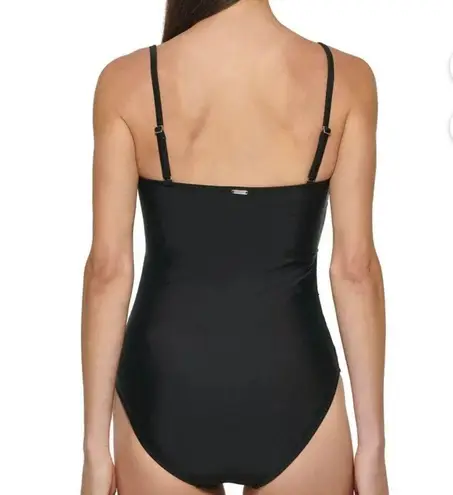 DKNY Bandeau Maillot One Piece Swimsuit