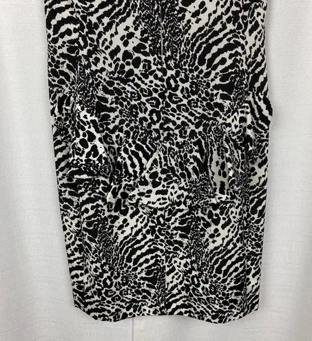 Carolina Herrera CH by Neiman Marcus Vintage Zebra Ruffle Sheath Dress Sz.4