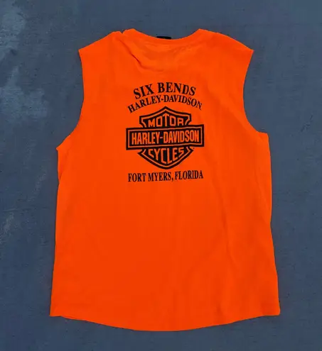 Harley Davidson 2017  Neon Orange Tank Shirt