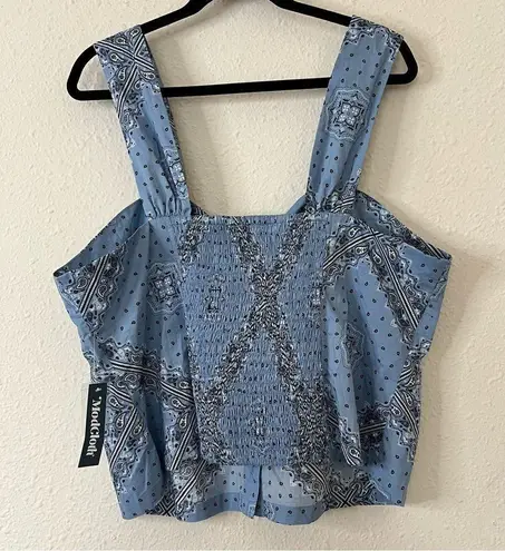 Modcloth  Blue Bandana Print Serene Serenade Tank Top NEW Size 18W