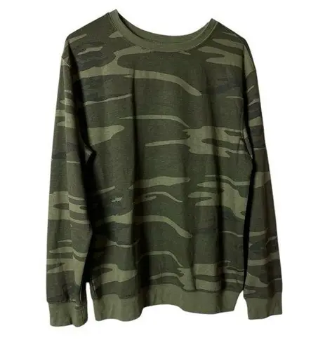 Cold Crush  Green Camouflage Crew Neck Long Sleeve Sweatshirt Sz L - Image 1