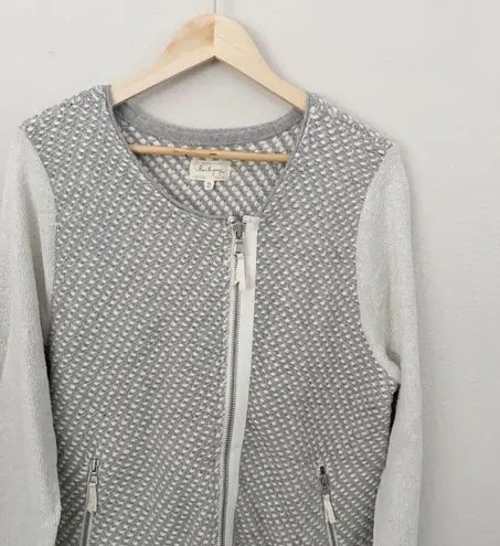 Lou & grey  | Sweater Moto Style Jacket Asymmetrical Zipper Knit Zip | Size XL thumbnail 2