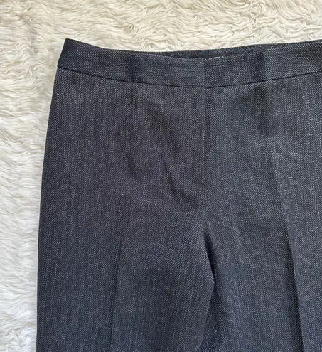 Lafayette 148 New York Pants Straight Leg Trouser Wool Blend Black Petite 10