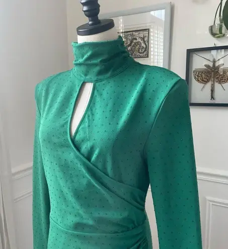 NBD  Simone High Neck Cut Out Dress Green M