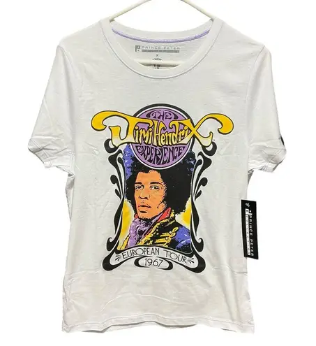 PRINCE PETER Jimi Hendrix European Tour Tee M 18.5” p2p White $60 Retail NWT Size M