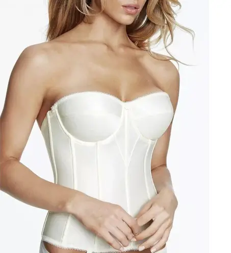 Dominique 8950 Corset Longline Bridal Bra Juliette 42B Ivory Strapless Garters Size undefined