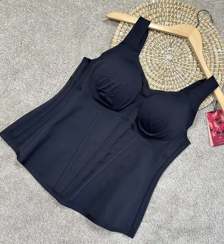 NWT Honeylove Women’s Liftwear BodySculpt Tank Underwire Free in Vamp Black 1X