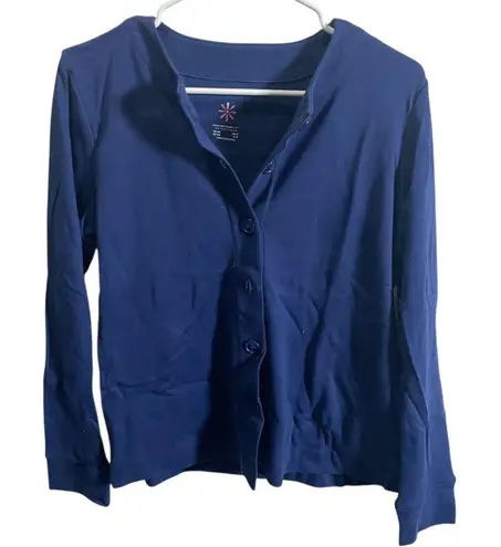 Isaac Mizrahi Live Cardigan XS Navy Blue Button