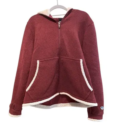 Kuhl Apres Alfpaca Lined Hooded Winter Jacket Coat Cranberry Red Size Large