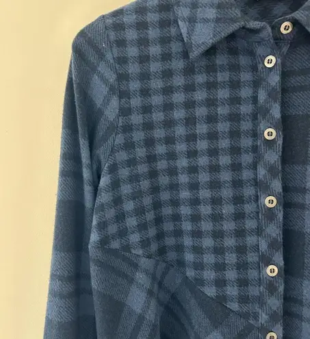 Soft Surroundings Flannel Fleece Button Down Sz S