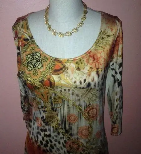 Multi colored animal print mini dress.